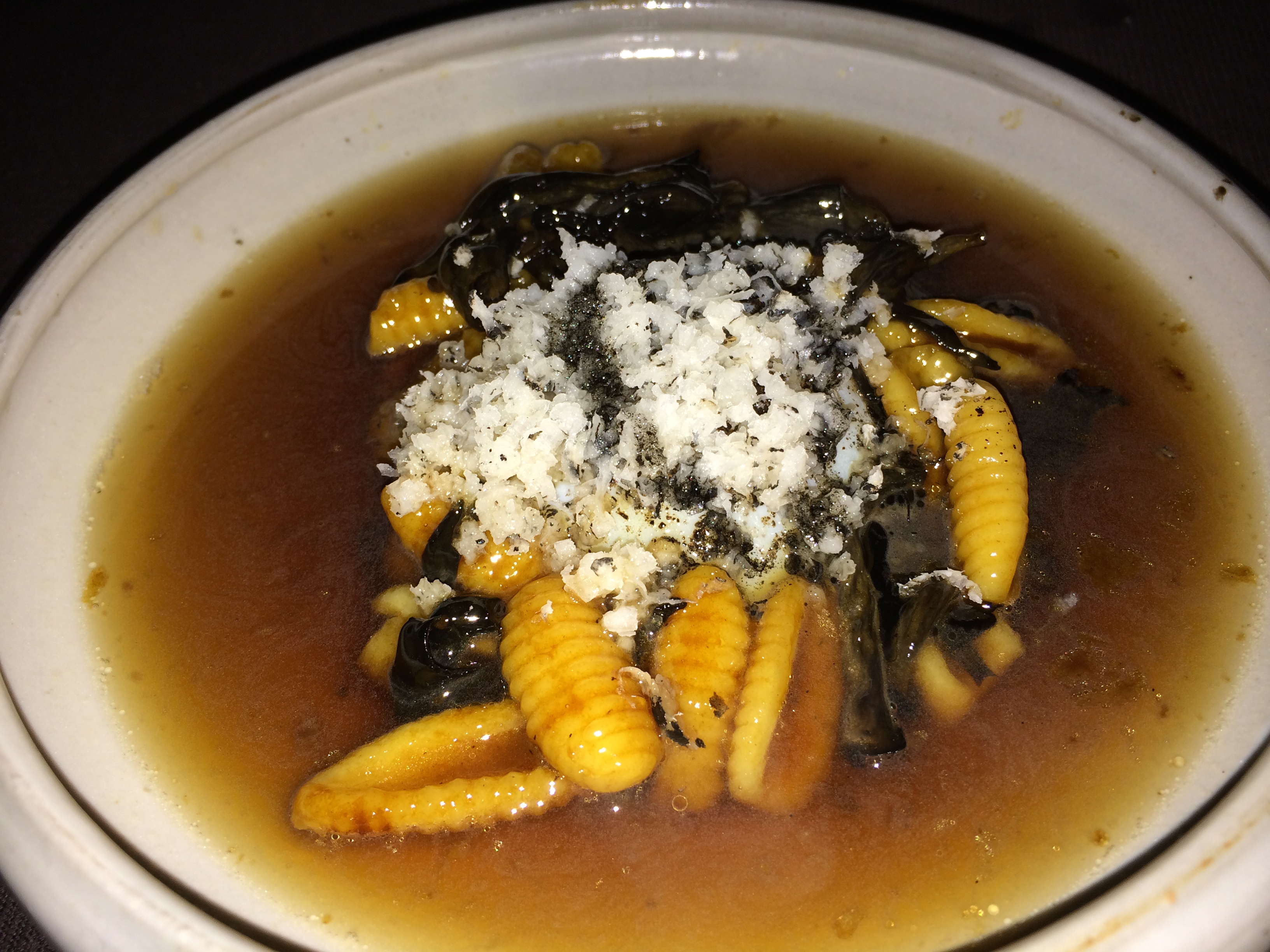 Cavatelli, Black Trumpets, Poached Egg