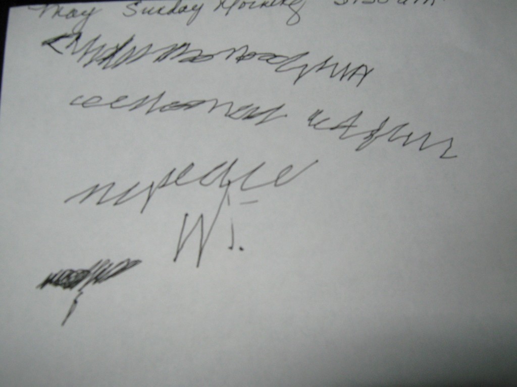 Example of Automatic Writing...This Is Not The Work of Abigail