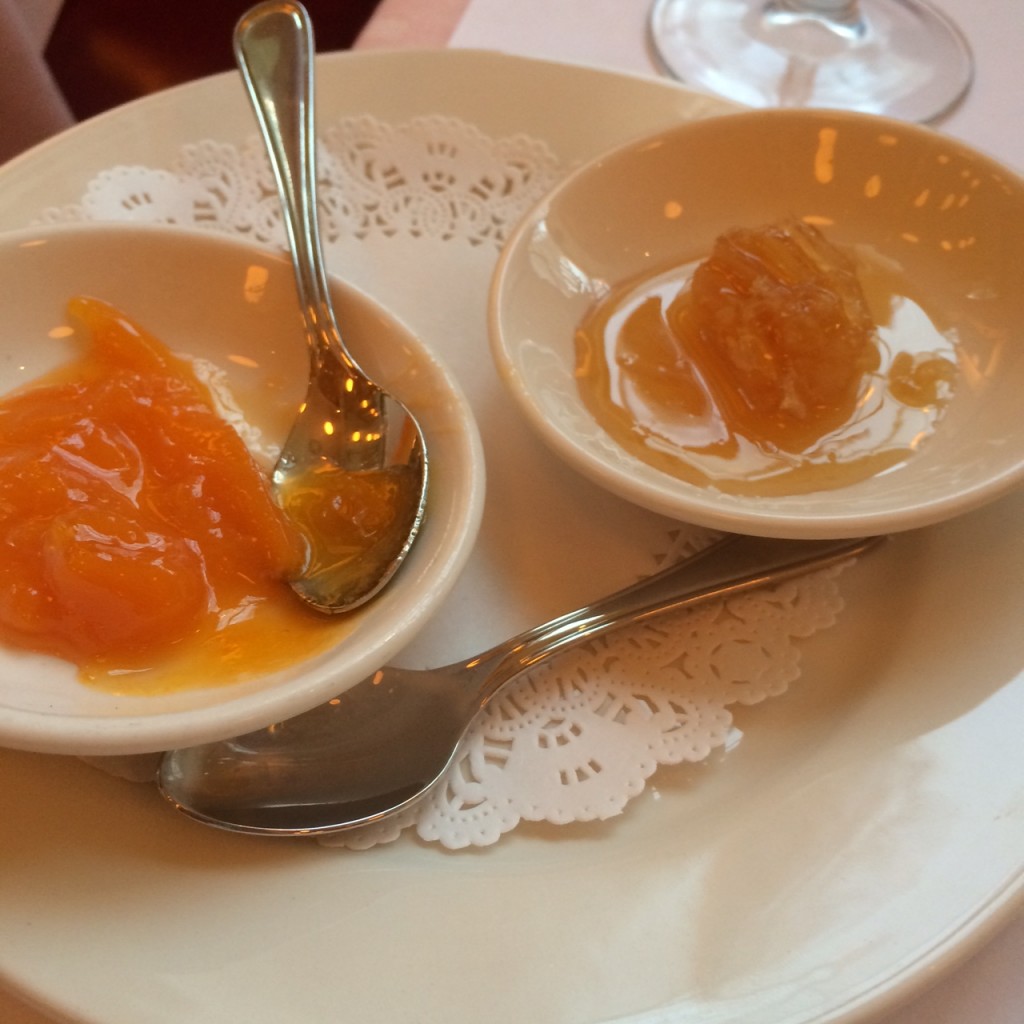 Apricot Preserve and Honey Comb