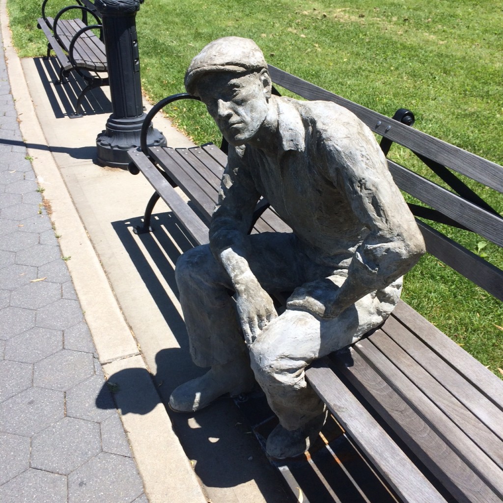 man on bench