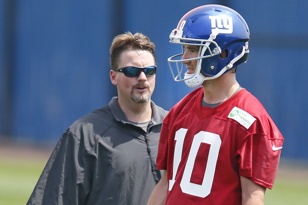 Ben McAdoo, Giants Offensive Coordinator, Giants QB Eli Manning