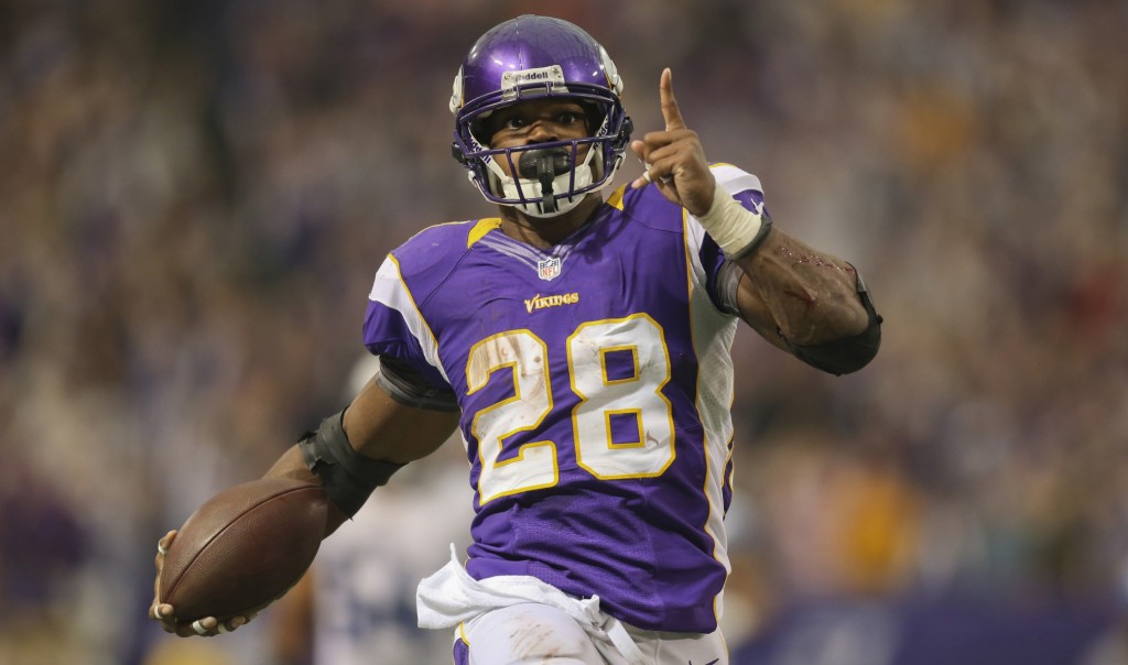 Minnesota Vikings Running Back, Adrian Peterson  photo: rotoviz.com