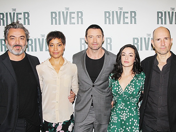 Jez Butterworth, Cush Jumbo, Hugh Jackman, Laura Donnelly, Director Ian Rickson photo/broadway.com