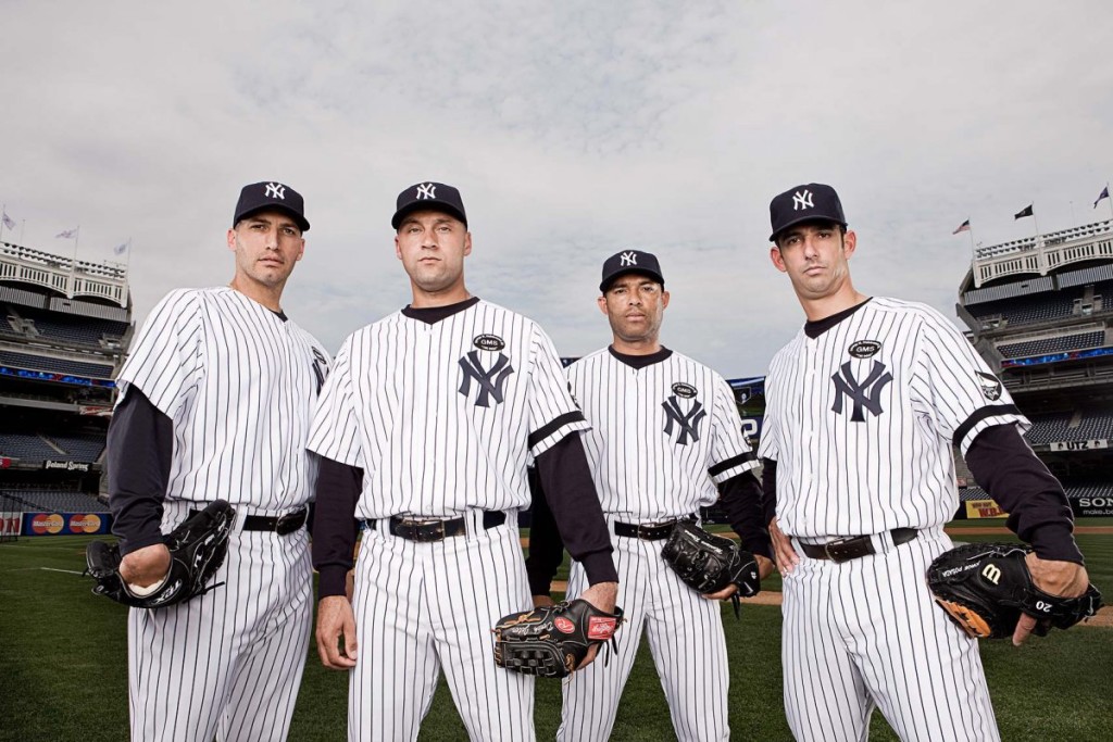 Core Four Andy Pettitte, Derek Jeter, Mariano Rivera, Jorge Posada  photo:lasportsanostra.com