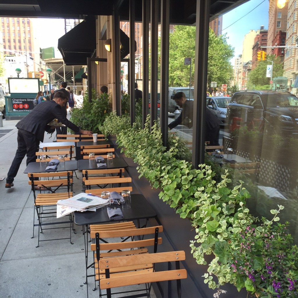 Outside Dining, little park