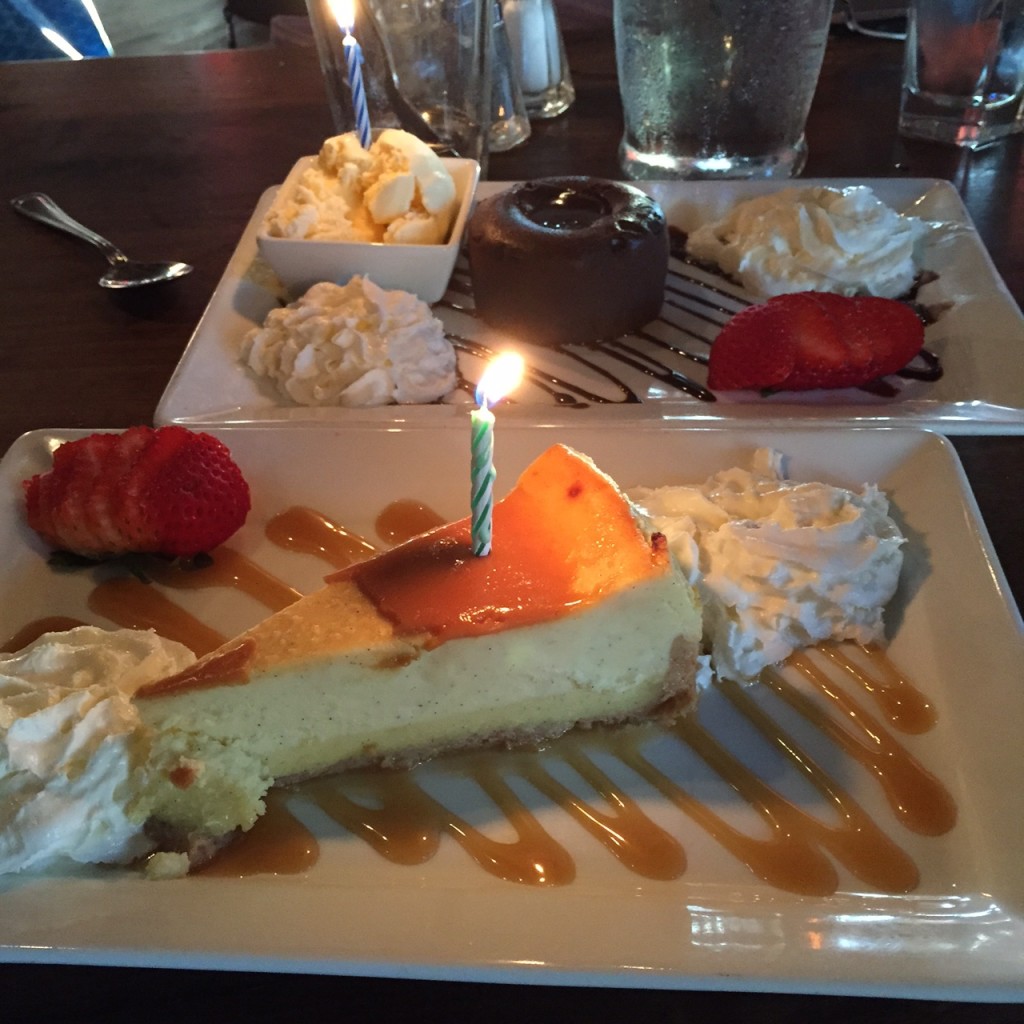 Molten Chocolate Cake, Creme Brûlée Cheesecake