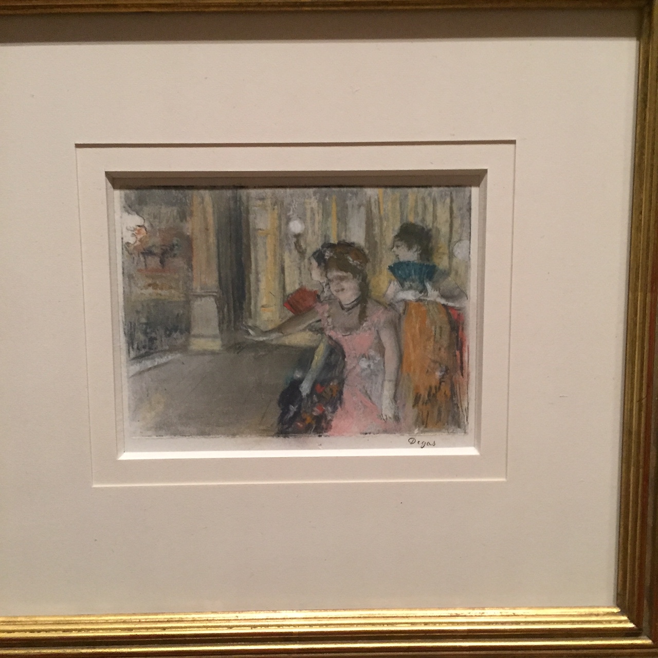 Singers on the Stage 1877-79/Pastel over monotype on paper mounted on board