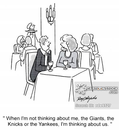 'When I'm not thinking about me, the Giants, the Knicks or the Yankees, I'm thinking about us.'
