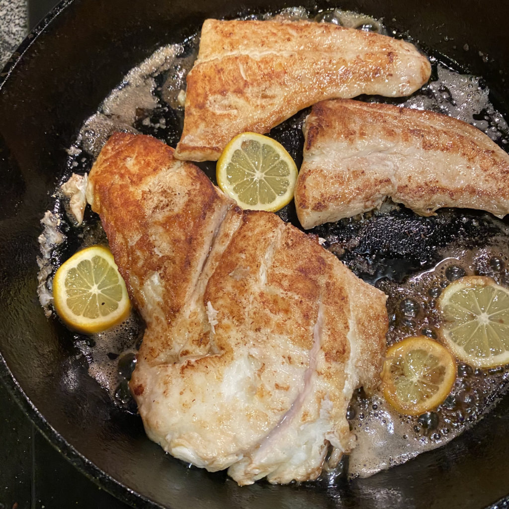 Pan Seared Halibut with Lemon Caper Sauce...