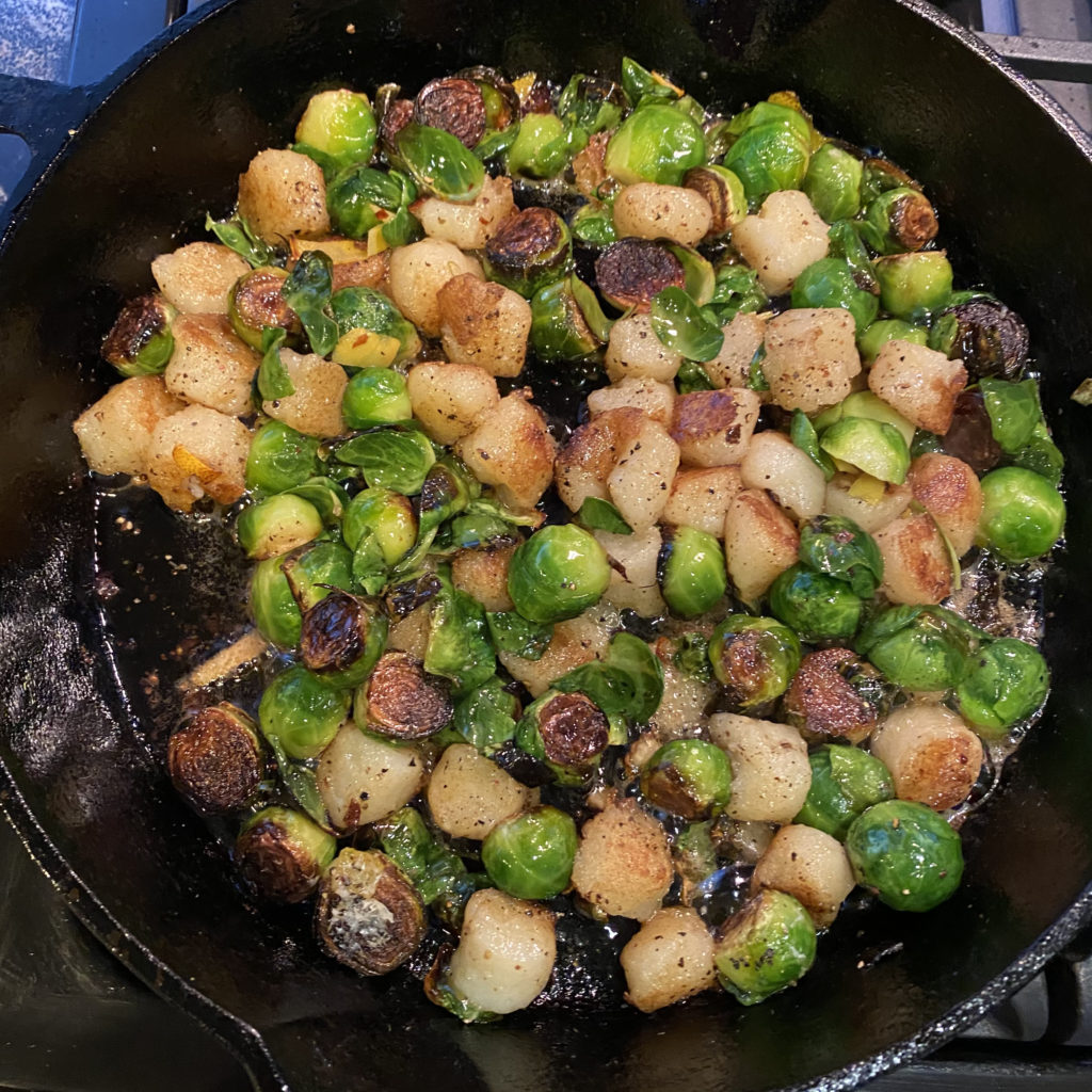 Roasted Brussel Sprouts with Cauliflower Gnocchi...
